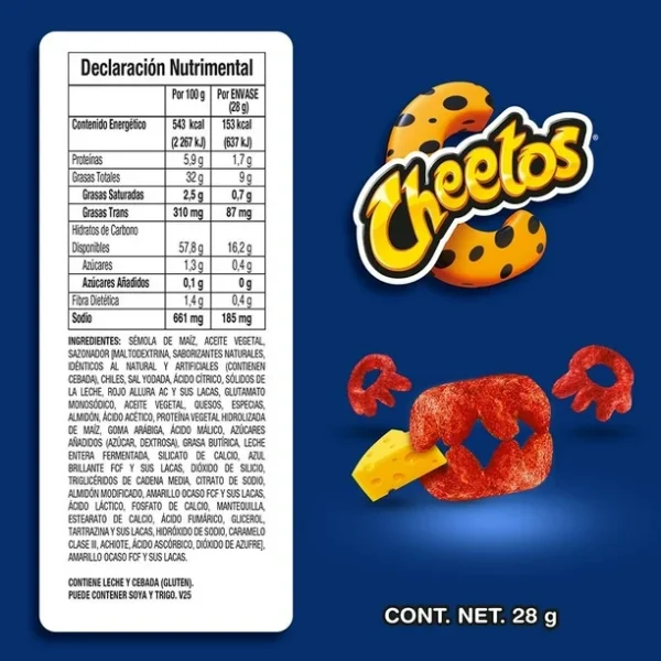 Botana Cheetos Colmillos sabor chile y queso 31 g