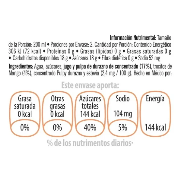 Bebida Del Valle pulpy durazno 400 ml